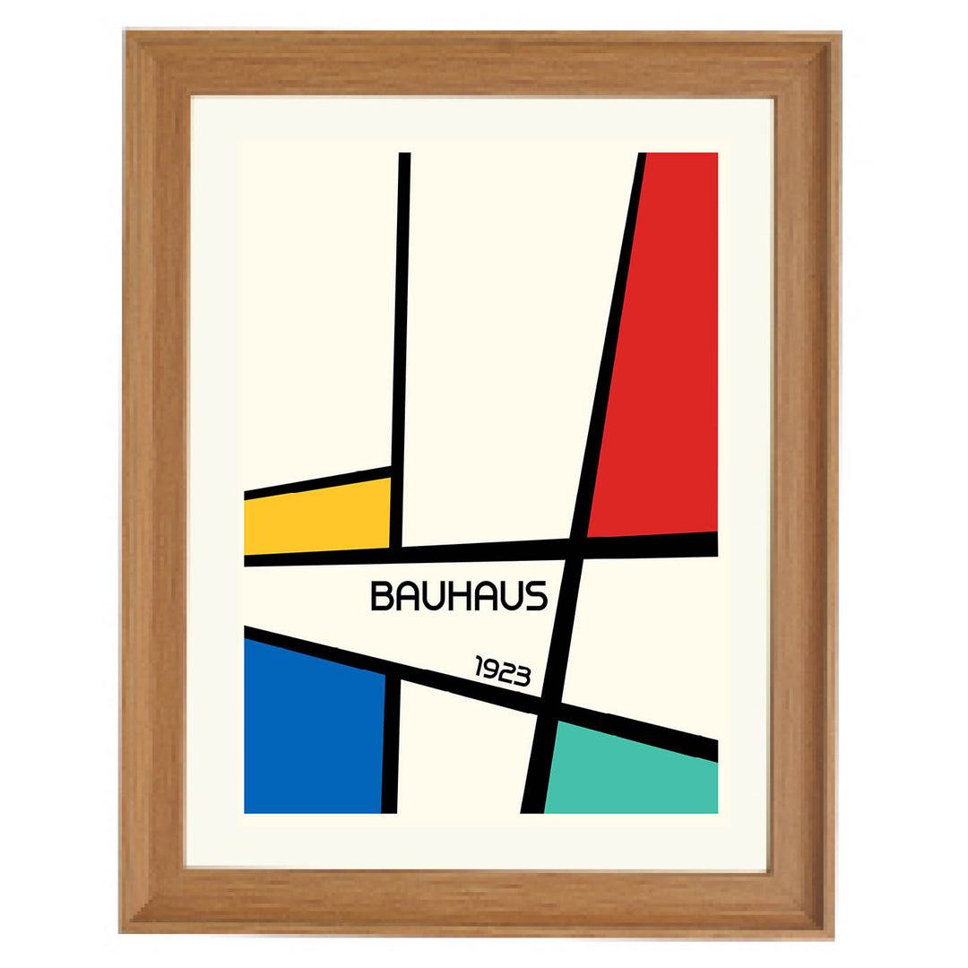 Bauhaus Geometric Design Retro Art Print