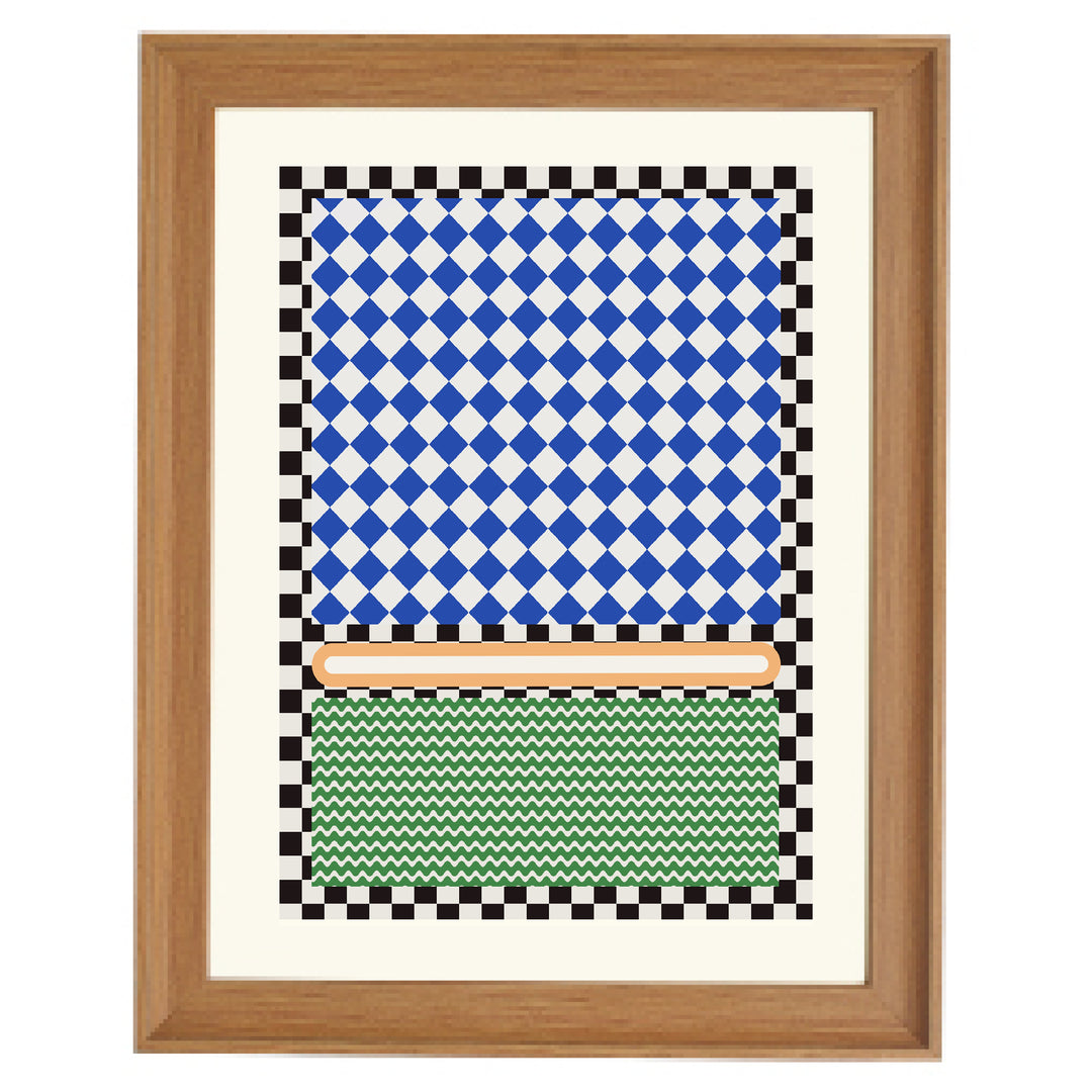 Checkerboard Print Rokoko Checkered Rothko Art Print | Op Art Geometry | Ikka Dukka – Ikka Dukka ...
