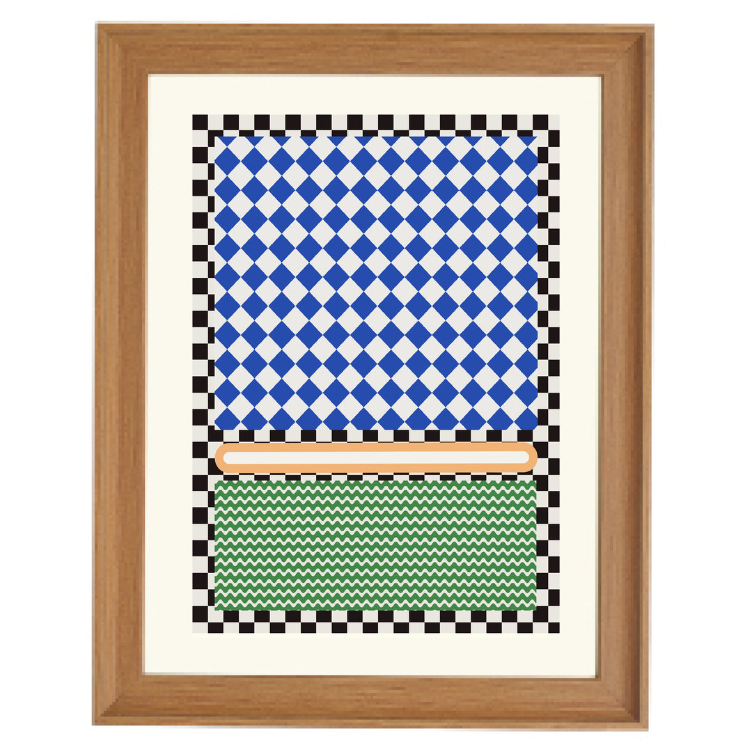 Checkered Rothko Inspiration Art Print