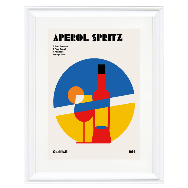 Aperol Spritz Cocktail Bauhaus Art Print