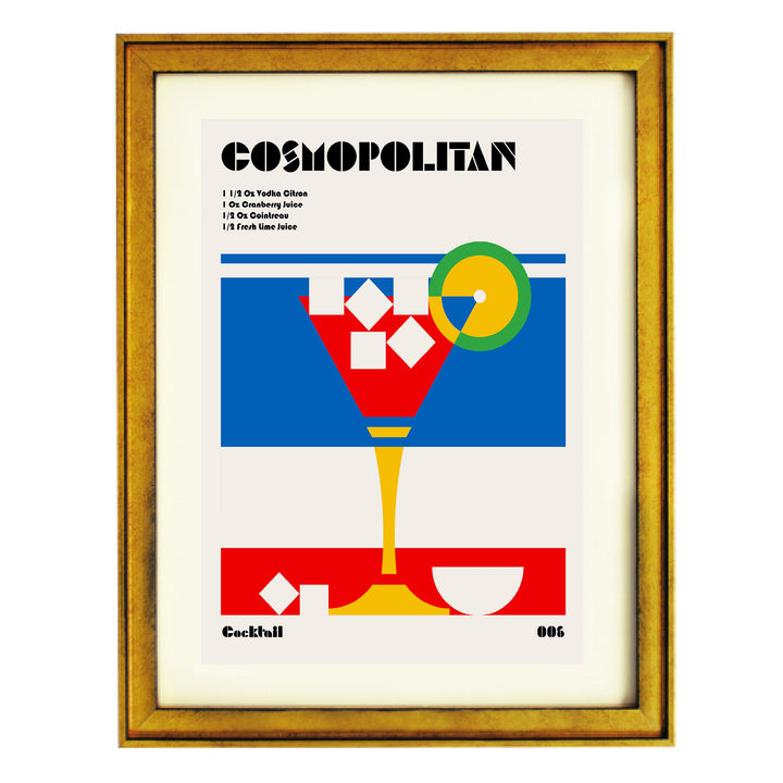 Cosmopolitan Bauhaus Cocktail Art Print