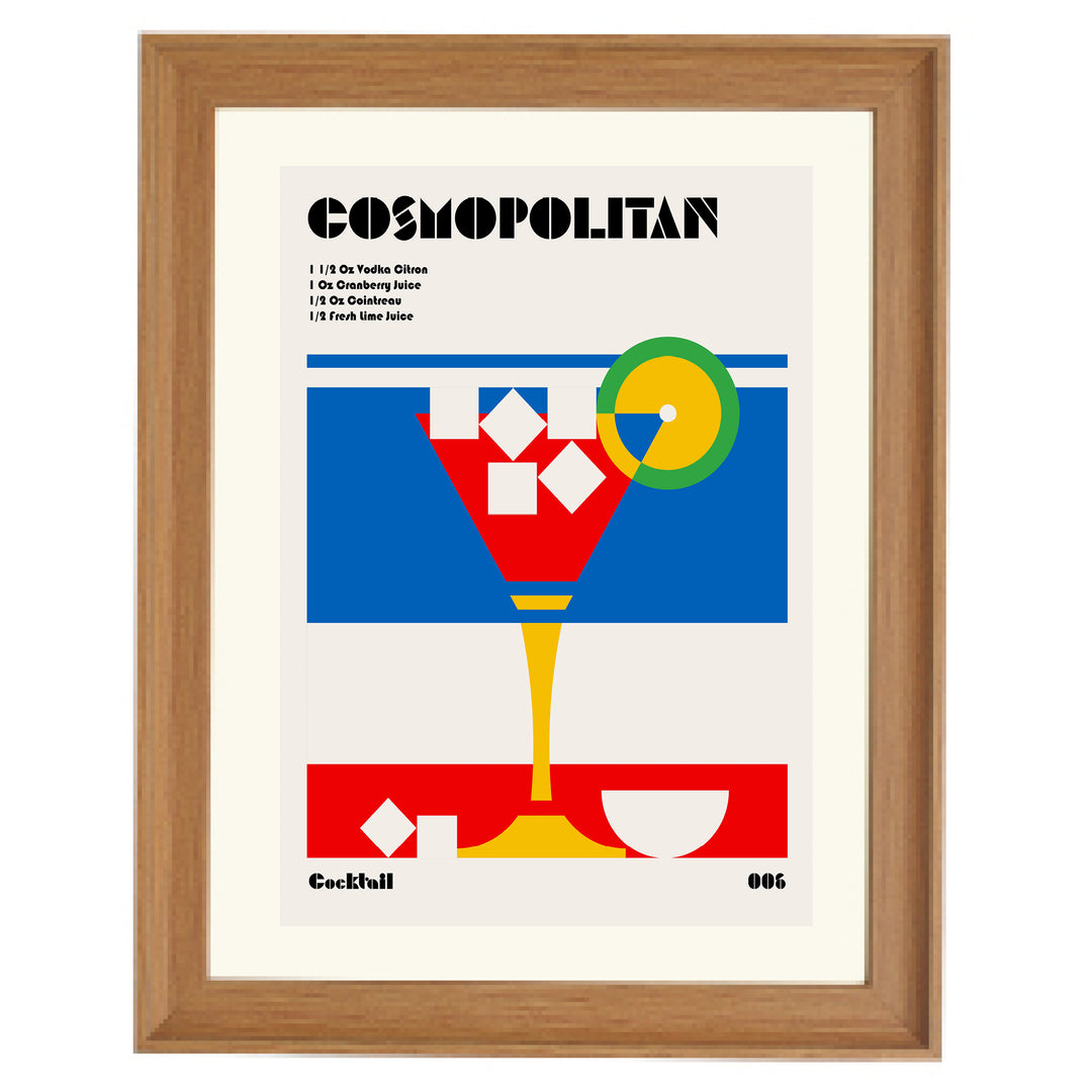 Cosmopolitan Bauhaus Cocktail Art Print