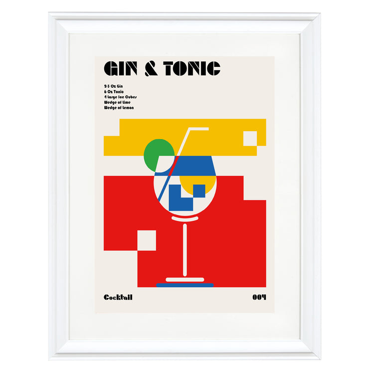 Gin & Tonic Bauhaus Cocktail Art Print