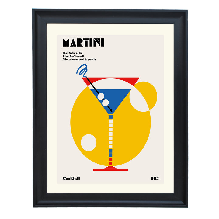 Martini Bauhaus Cocktail Art Print