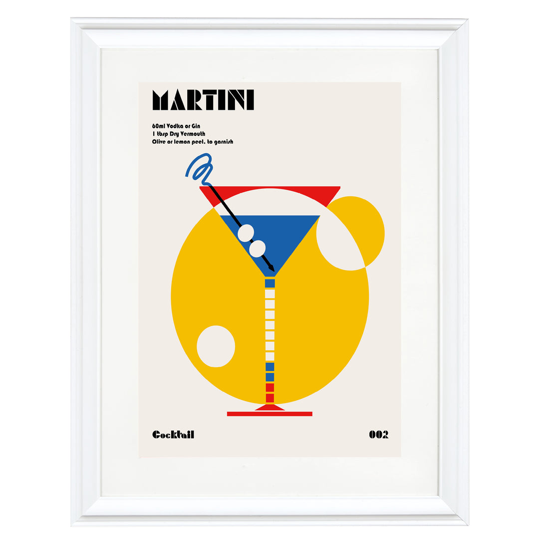 Martini Bauhaus Cocktail Art Print