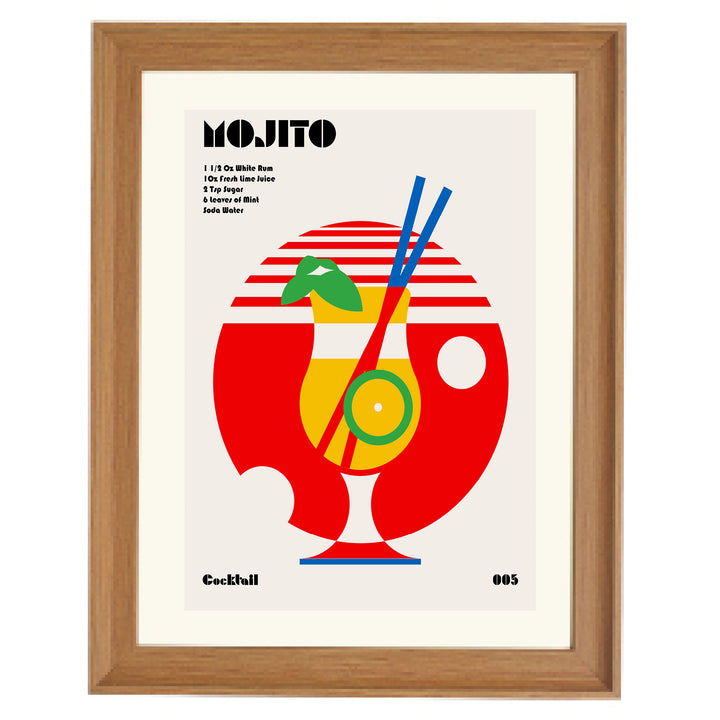 Mojito Bauhaus Cocktail Art Print