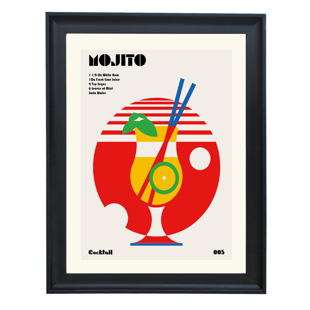 Mojito Bauhaus Cocktail Art Print