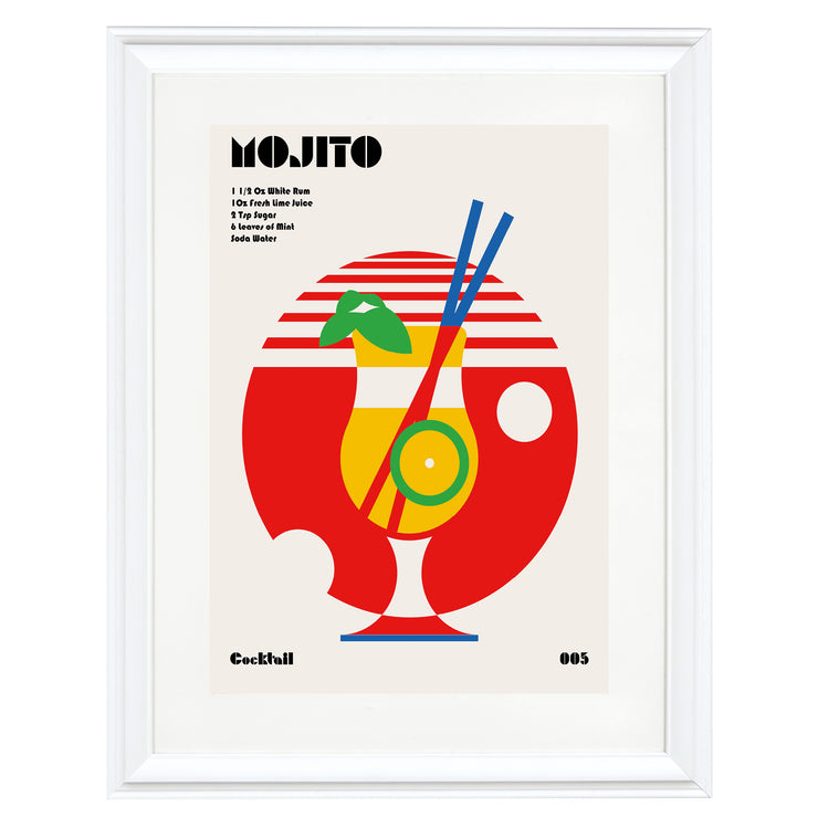 Mojito Bauhaus Cocktail Art Print