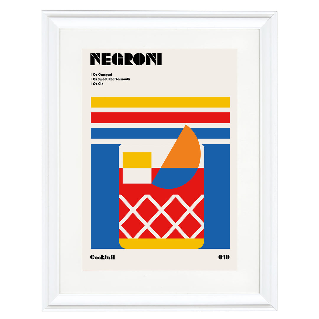 Negroni Bauhaus Cocktail Art Print