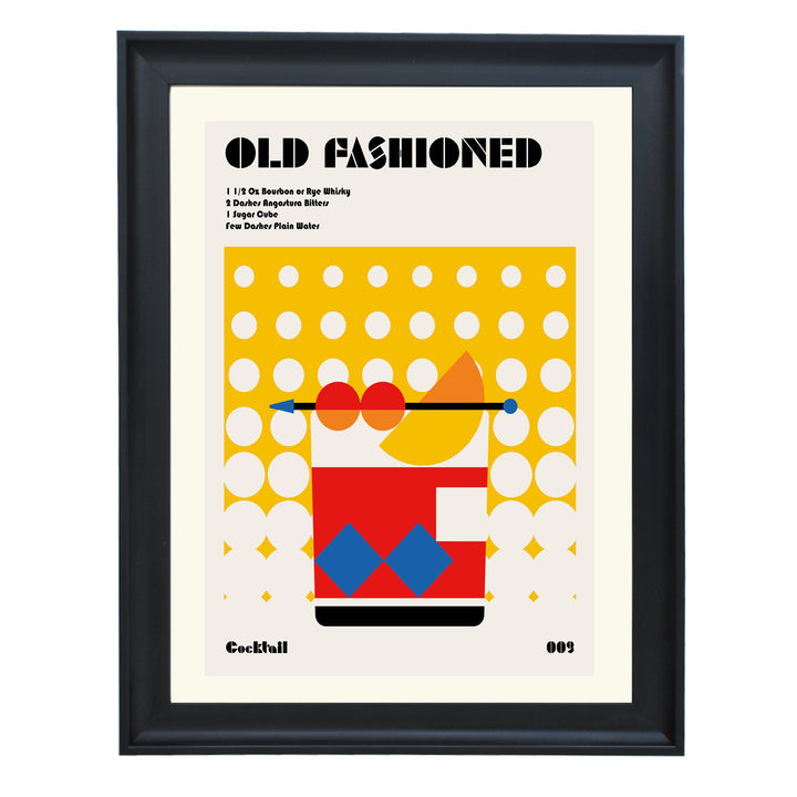 Old Fashioned Bauhaus Cocktail Art Print