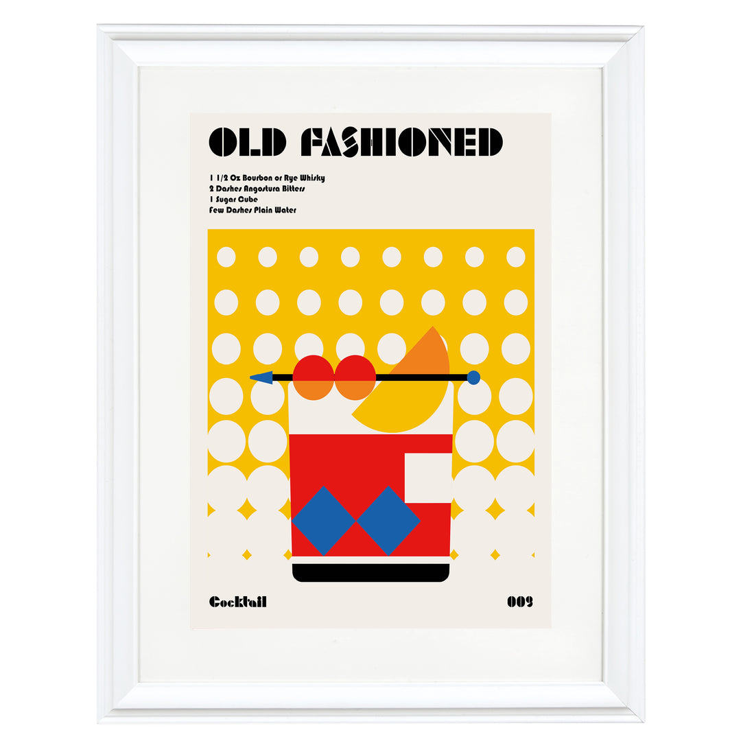 Old Fashioned Bauhaus Cocktail Art Print