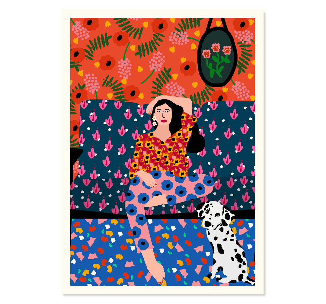 The Girl on the Sofa Art Print