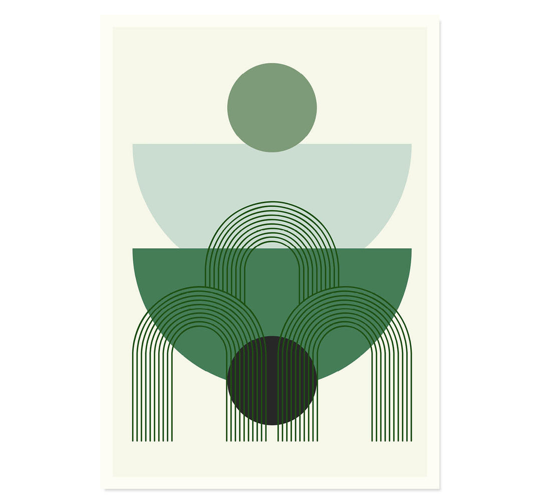 Forest Geometry Art Print