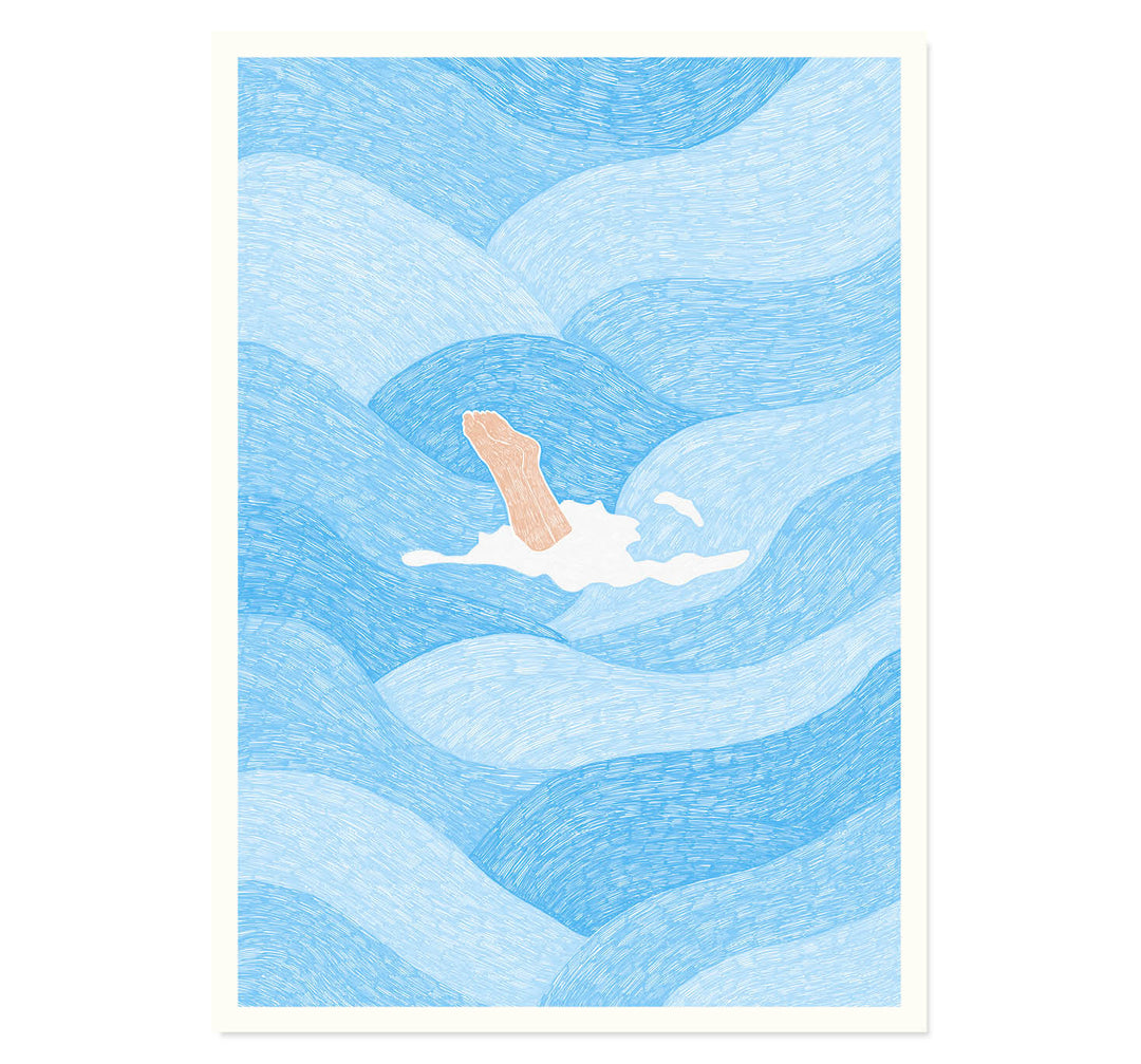 Wavebound Escape Art Print