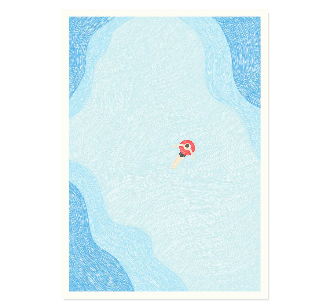 Serene Pool Drift Art Print