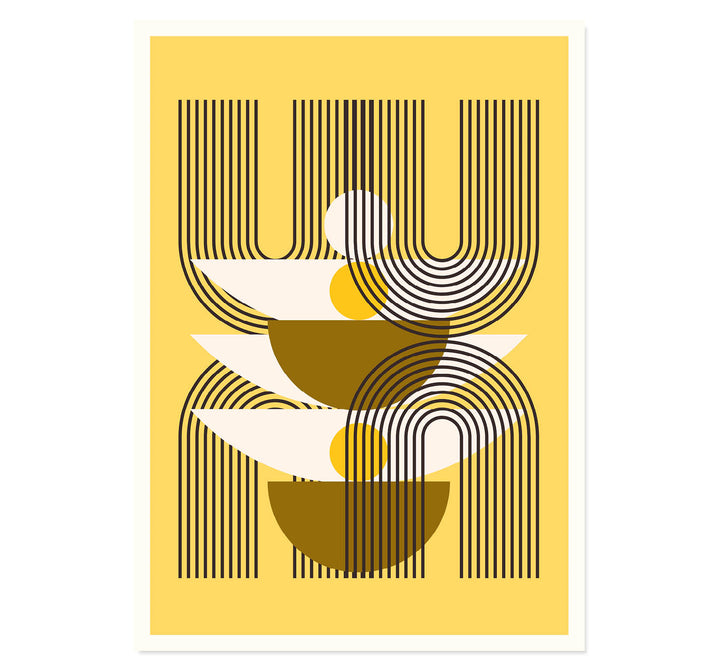 Golden Frequency Art Print