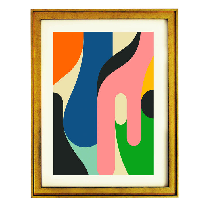 Retro Flow Abstract Art Print