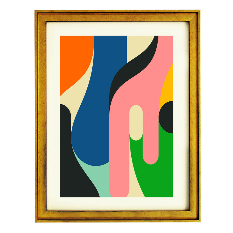 Retro Flow Abstract Art Print