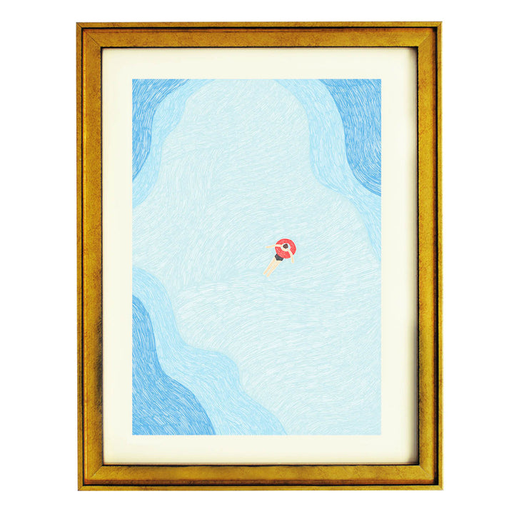 Serene Pool Drift Art Print