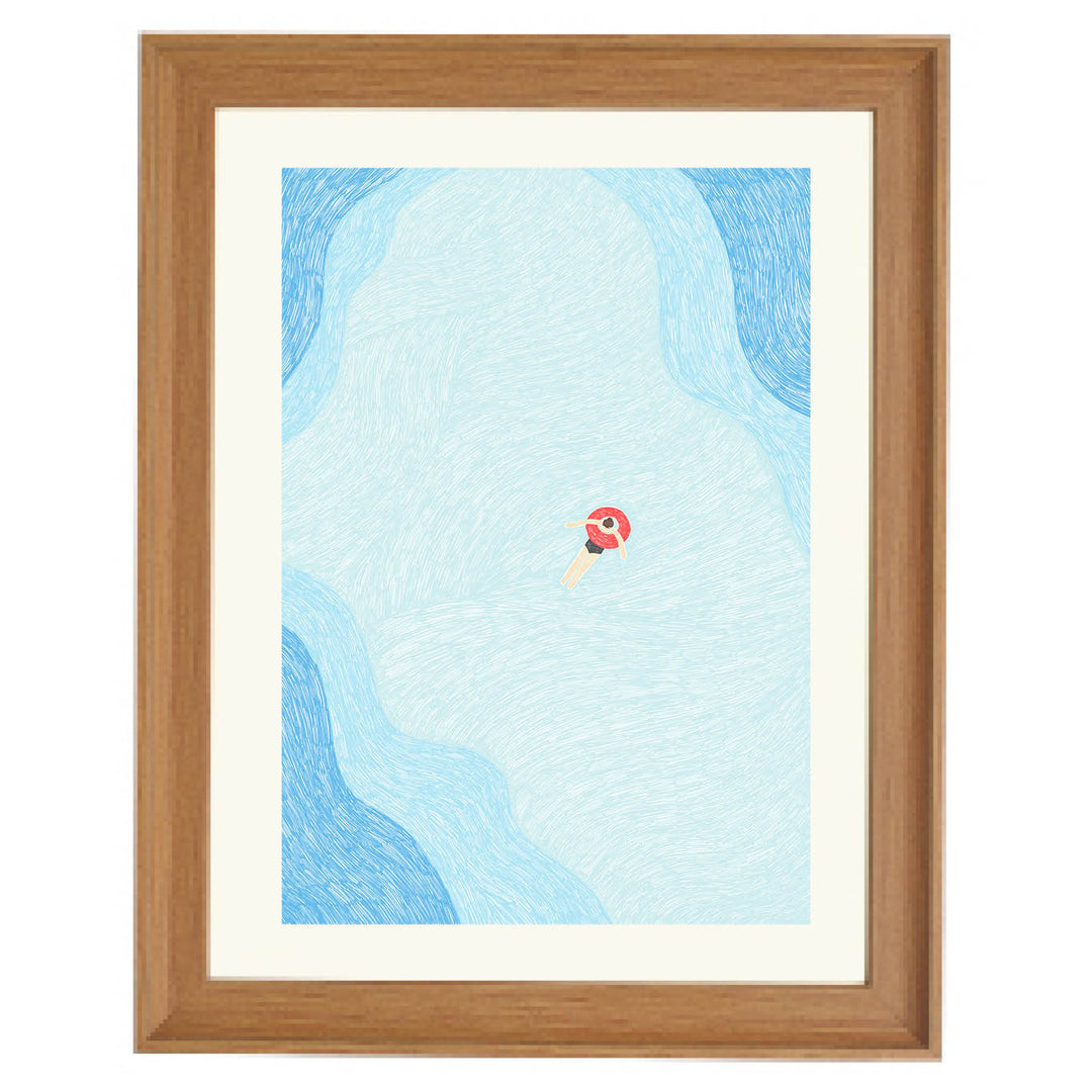 Serene Pool Drift Art Print