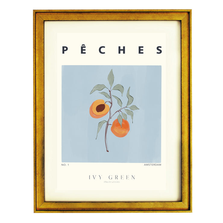 Peaches By Ivy Green Illustrations Art Print
