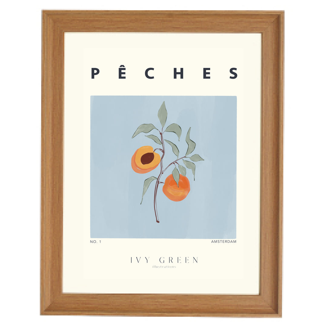 Peaches By Ivy Green Illustrations Art Print