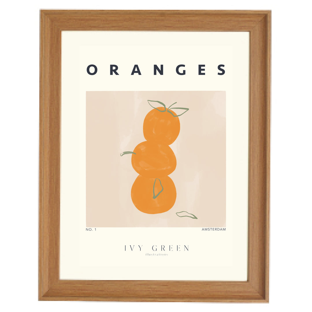 Oranges By Ivy Green Illustrations Art Print