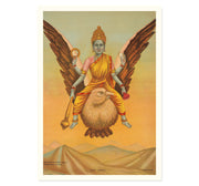 Flight of Wisdom Goddess Sarasvati Art Print
