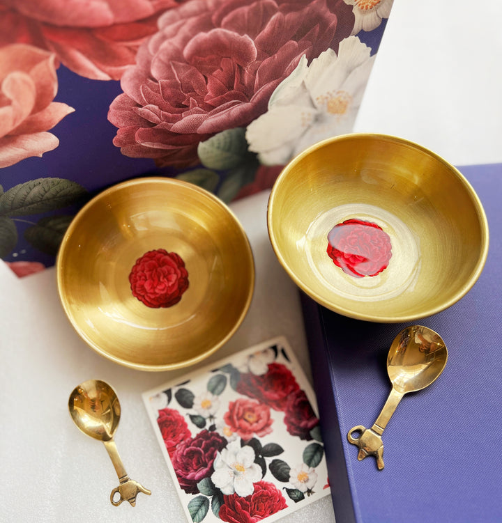 Rose Brass Bowls Box