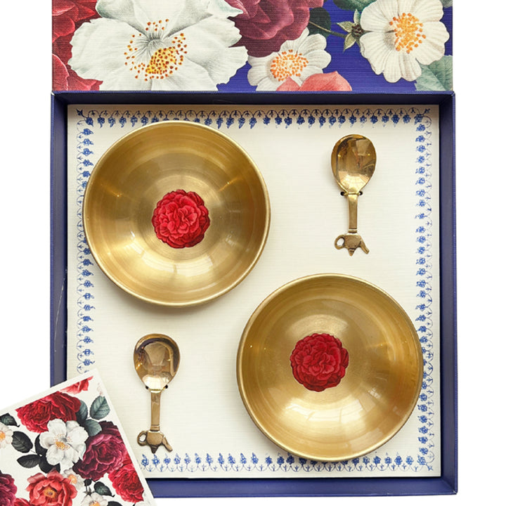 Rose Brass Bowls Box