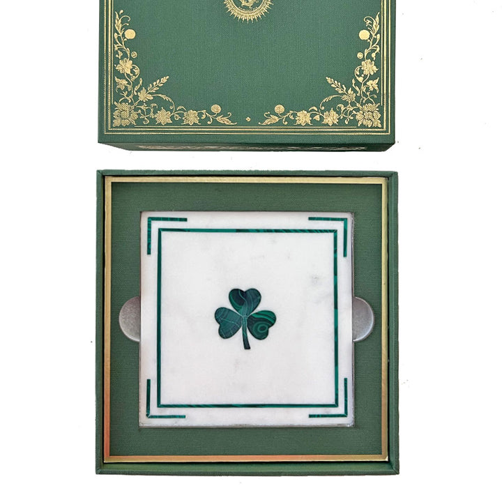Marble Inlay Trinket Desk Box