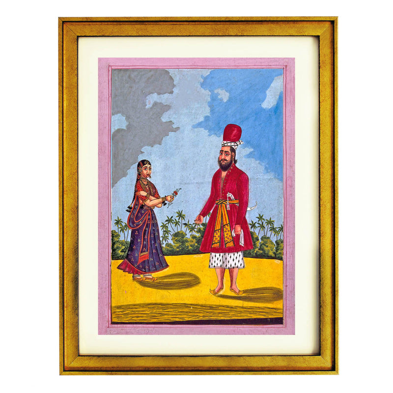 A Sikh Man and His Wife Art Print