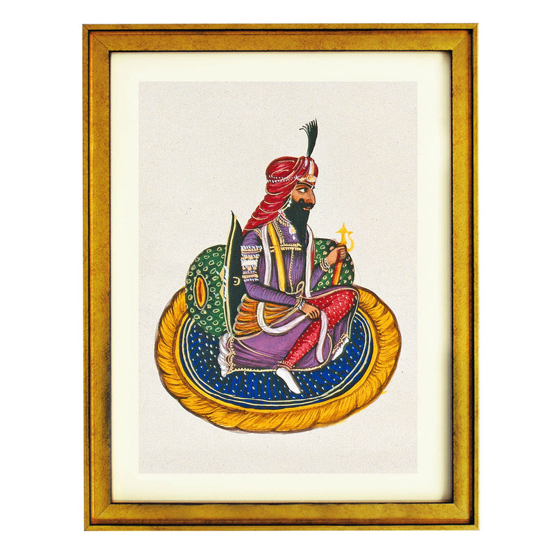 Sikh Nobleman in Courtly Attire Art Print