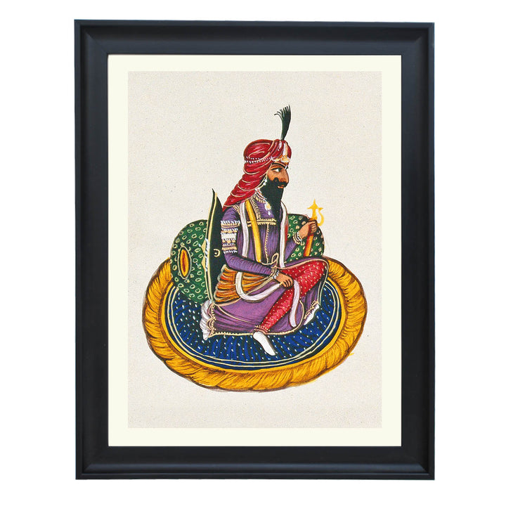 Sikh Nobleman in Courtly Attire Art Print