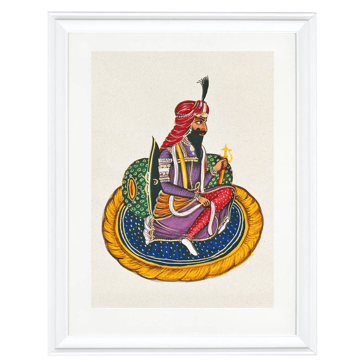 Sikh Nobleman in Courtly Attire Art Print