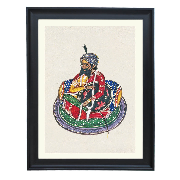 Sikh Nobleman in Regal Poise Art Print