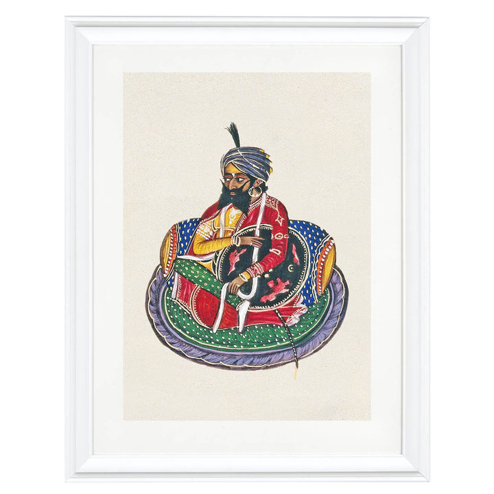 Sikh Nobleman in Regal Poise Art Print