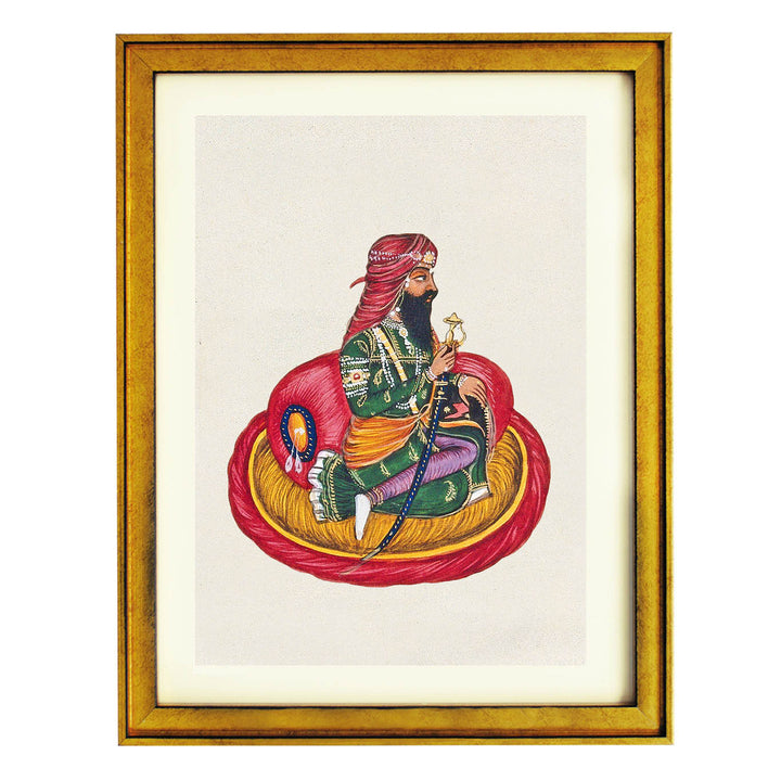 Sikh Warrior in Courtly Grace ART PRINT