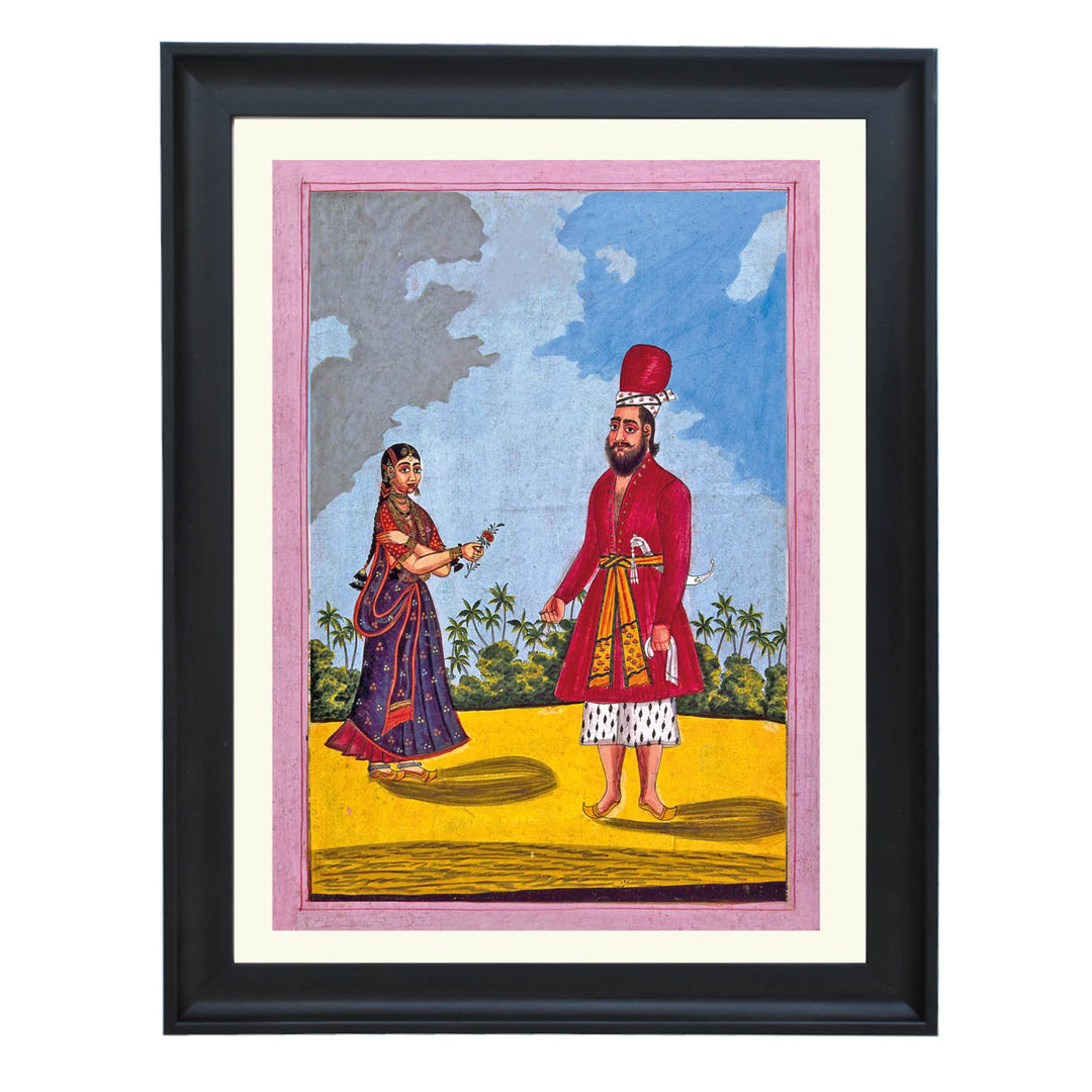 A Sikh Man and His Wife Art Print