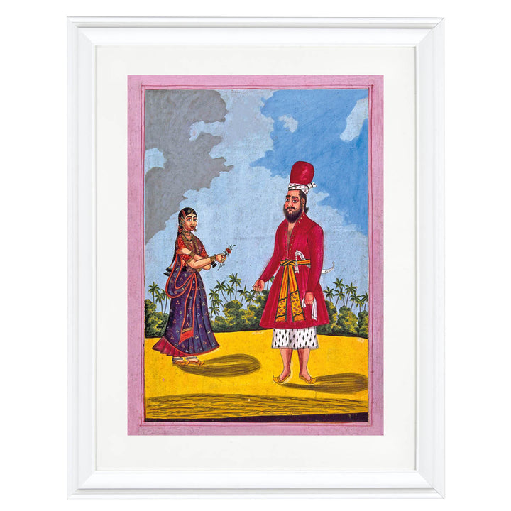 A Sikh Man and His Wife Art Print