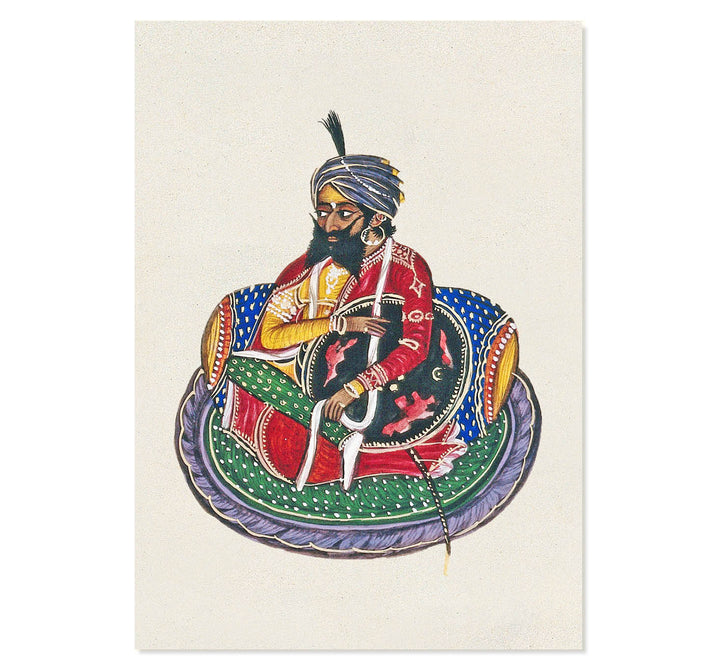 Sikh Nobleman in Regal Poise Art Print