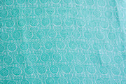 Organic Green Mehendi Print Junior Towel