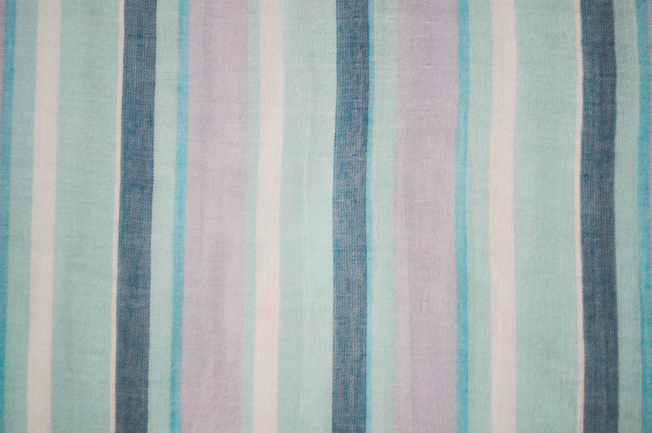 Organic Baby Quilt - Blue & Purple Stripe