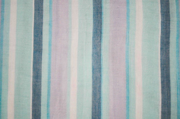 Organic Baby Quilt - Blue & Purple Stripe