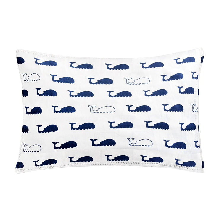 Organic Junior Pillow Cover- Dolphin