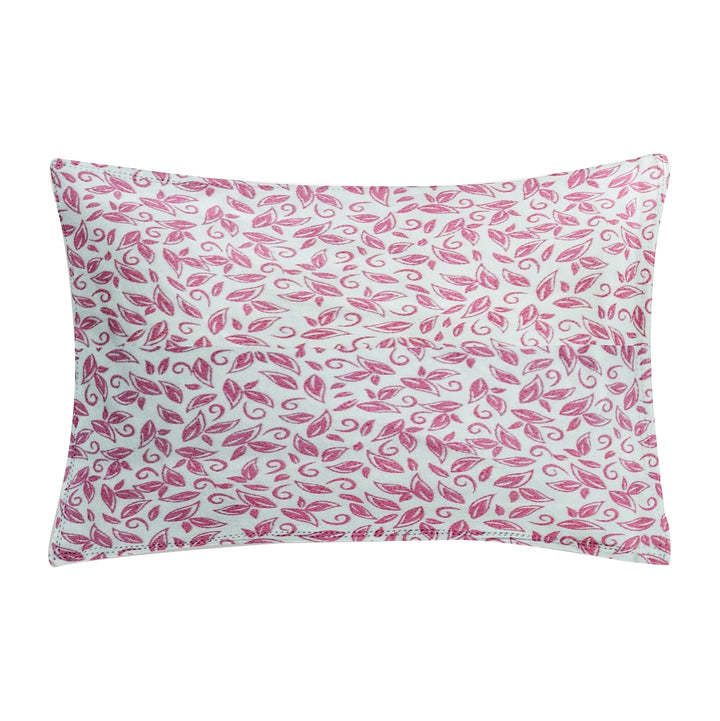 Organic Junior Pillow Cover- Red Flower