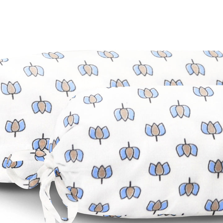 Organic Baby Bolster Cover Set - Lotus Print