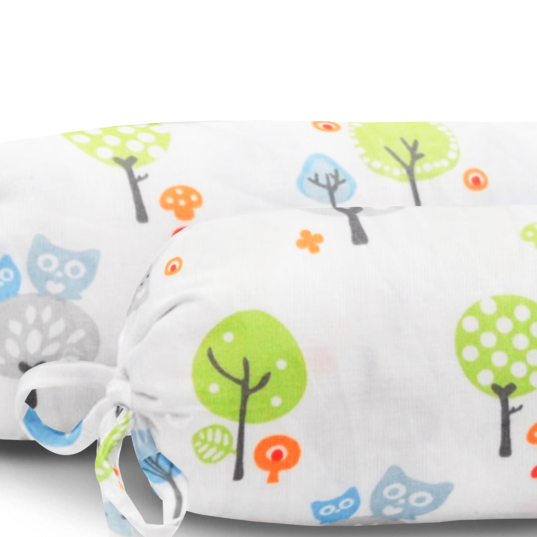 Organic Baby Bolster Cover Set - Birdie Print