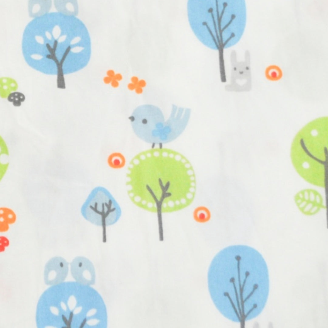 Organic Baby Bolster Cover Set - Birdie Print