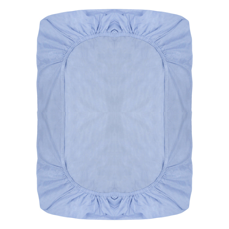 Organic Fitted Single Sheet - Light Blue